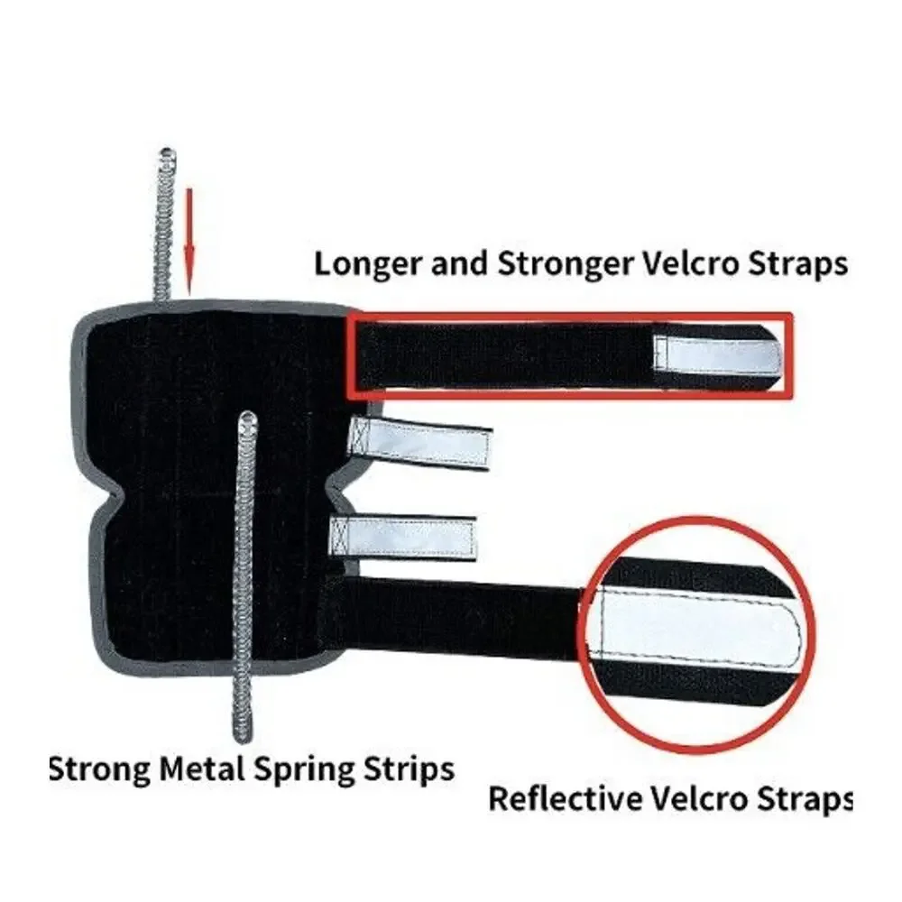 Dog Rear Leg Knee Braces - Pair - Hock Joint Wrap Support Injuries Size Medium